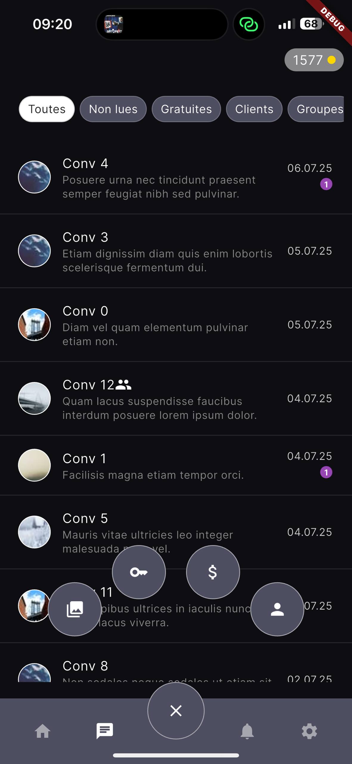 Vipuick home shortcuts